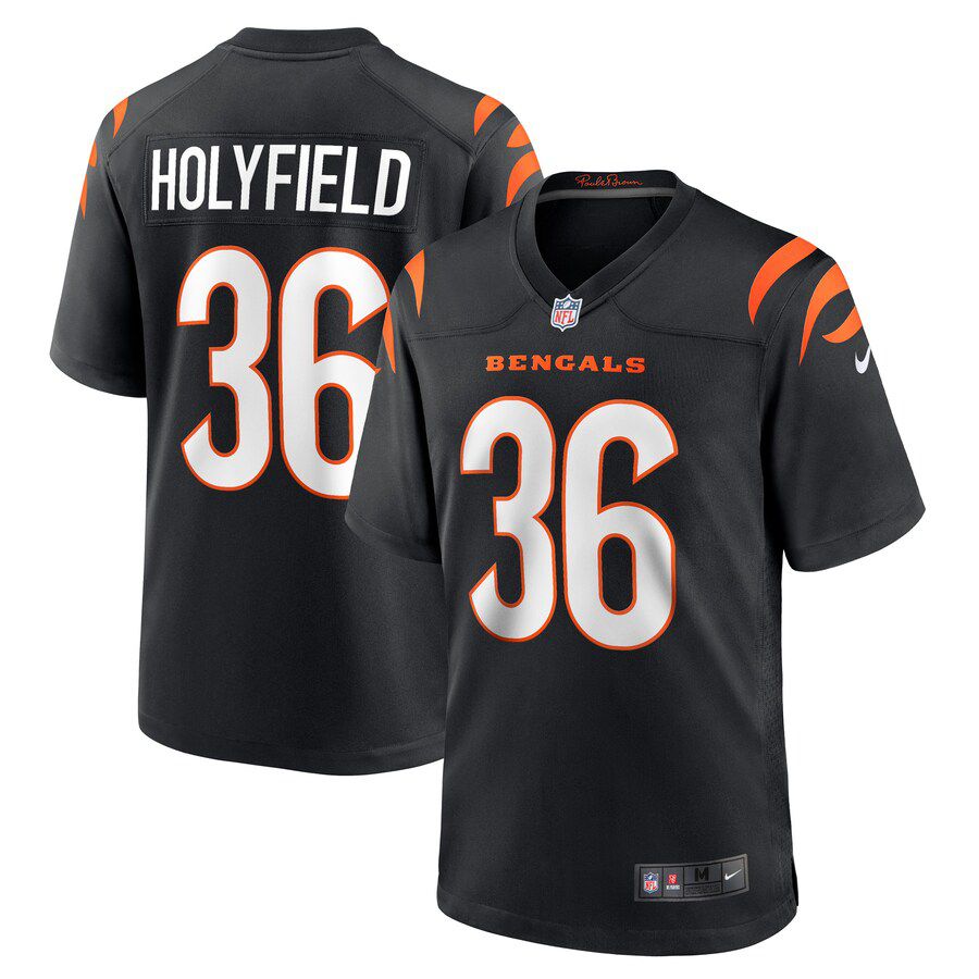 Men Cincinnati Bengals #36 Elijah Holyfield Nike Black Game Player NFL Jersey->cincinnati bengals->NFL Jersey